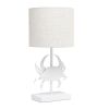 18.25" Polyresin Pinching Crab Shaped Bedside Table Desk Lamp