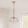 Large 16" Pendant Industrial Metal Wire Cage Hanging Ceiling 1 Light Fixture