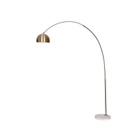 Arched Floor Lamp 75.6" Height with White Round Marble Base (Option: Marble / Iron / Metal)