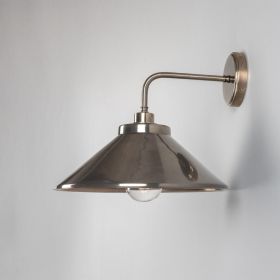 Nerissa Brass Bathroom Wall Sconce IP65 (Option: AntiqueSilver, Material: OpalGlass)