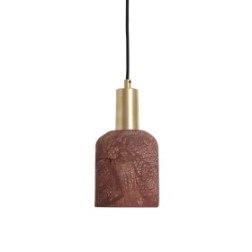 Osier Organic Ceramic Pendant Light 4.5", Red Iron (Option: RedIron, Material: SatinBrass)