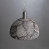 Kauri Organic Ceramic Dome Pendant Light 14.6", Black Clay