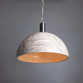 Kauri Marbled Ceramic Dome Pendant Light 14.6" (Option: Marbled, Material: AntiqueSilver)