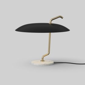 Astep - Model 537 (Color: Brass Structure - Black Reflector - White Marble Base)