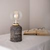 Bixa Table Lamp - Black Clay