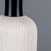 Osier Organic Ceramic Pendant Light 4.5", Matte White Striped