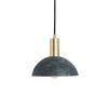 Kauri Organic Ceramic Dome Pendant Light 7.9", Blue Earth