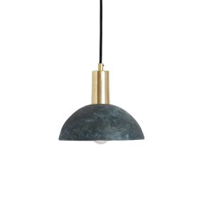 Kauri Organic Ceramic Dome Pendant Light 7.9", Blue Earth (Option: BlueEarth, Material: PolishedBrass)