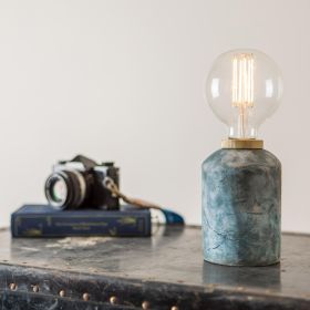 Bixa Table Lamp - Blue Earth (Option: Antique brass)