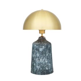 Cassia Table Lamp - Blue Earth (Option: Antique brass)