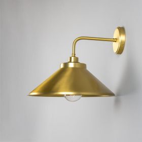 Nerissa Brass Bathroom Wall Sconce IP65 (Option: SatinBrass, Material: ClearGlass)