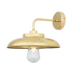 Darya Brass Outdoor Wall Sconce IP65 (Option: NaturalBrass, Material: ClearGlass)