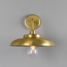 Darya Brass Outdoor Wall Sconce IP65 (Option: SatinBrass, Material: ClearGlass)