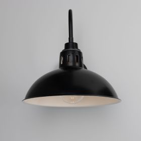 Talise Industrial Swan Neck Wall Sconce IP65 (Option: MattBlack&WhiteInner, Material: Clear)