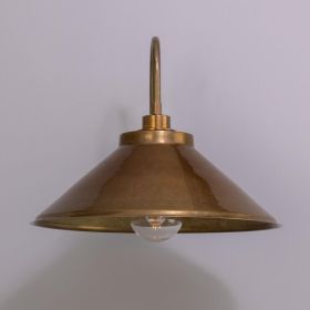 Nerissa Brass Swan Neck Wall Sconce IP65 (Option: AntiqueBrass, Material: ClearGlass)