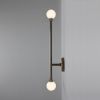 Gunning Double Globe Slim Bathroom Wall Sconce 28" IP44