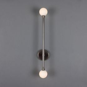 Gunning Double Globe Slim Bathroom Wall Sconce 28" IP44 (Option: Hx71cm, Material: Ant.Silver Frosted)