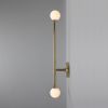 Gunning Double Globe Slim Bathroom Wall Sconce 28" IP44