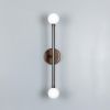 Monto Double Globe Slim Bathroom Wall Sconce 24" IP44