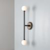 Monto Double Globe Slim Bathroom Wall Sconce 24" IP44