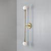 Silverton Double Globe Slim Bathroom Wall Sconce 30" IP44