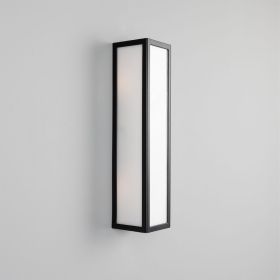 Bata Modern Bathroom Wall Sconce IP65 (Option: MatteBlack, Material: Opal)