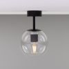 Venice Minimalist Glass Globe Flush Ceiling Light 6.7"