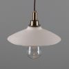 Pyrus Organic Ceramic Bathroom Pendant Light 11", Matte White Striped IP44