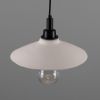 Pyrus Organic Ceramic Bathroom Pendant Light 11", Matte White Striped IP44