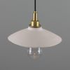 Pyrus Organic Ceramic Bathroom Pendant Light 11", Matte White Striped IP44