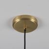 Bog Oak Organic Ceramic Disc Bathroom Pendant Light 11", Matte White Striped IP44