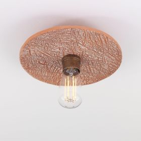 Bog Oak Organic Ceramic Disc Ceiling Light, Red Iron (Option: RedIron, Material: AntiqueBrass)