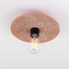 Bog Oak Organic Ceramic Disc Ceiling Light, Red Iron