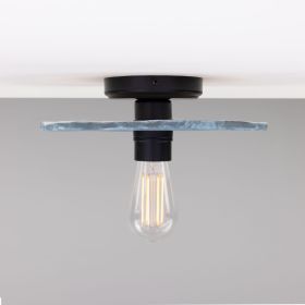 Bog Oak Organic Ceramic Disc Ceiling Light, Blue Earth (Option: BlueEarth, Material: MatteBlack)