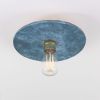 Bog Oak Organic Ceramic Disc Ceiling Light, Blue Earth