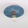 Bog Oak Organic Ceramic Disc Ceiling Light, Blue Earth