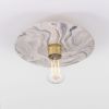 Bog Oak Marbled Ceramic Disc Ceiling Light