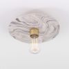 Bog Oak Marbled Ceramic Disc Ceiling Light