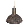 Kauri Organic Ceramic Dome Pendant Light 7.9", Black Clay