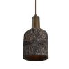 Osier Organic Ceramic Pendant Light 4.5", Black Clay