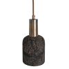 Osier Organic Ceramic Pendant Light 4.5", Black Clay