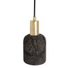 Osier Organic Ceramic Pendant Light 4.5", Black Clay