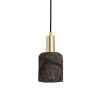 Osier Organic Ceramic Pendant Light 4.5", Black Clay