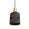 Osier Organic Ceramic Pendant Light 4.5", Black Clay