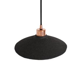 Pyrus Organic Ceramic Pendant Light 11", Black Clay (Option: BlackClay, Material: PolishedCopper)