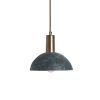 Kauri Organic Ceramic Dome Pendant Light 7.9", Blue Earth