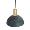 Kauri Organic Ceramic Dome Pendant Light 7.9", Blue Earth