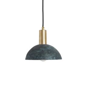 Kauri Organic Ceramic Dome Pendant Light 7.9", Blue Earth (Option: BlueEarth, Material: SatinBrass)