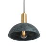 Kauri Organic Ceramic Dome Pendant Light 7.9", Blue Earth