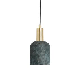 Osier Organic Ceramic Pendant Light 4.5", Blue Earth (Option: BlueEarth, Material: PolishedBrass)